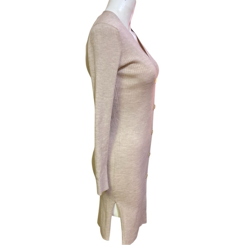 Banana Republic Cream Ribbed Knit Sweater Dress Size XXS - Picture 2 of 6